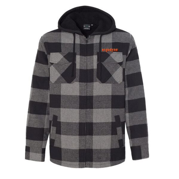 Burnside - Quilted Flannel Hooded Jacket - Embroidered Logo Thumbnail