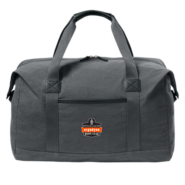 Port Authority® Washed Canvas Duffel - Embroidered Logo Thumbnail