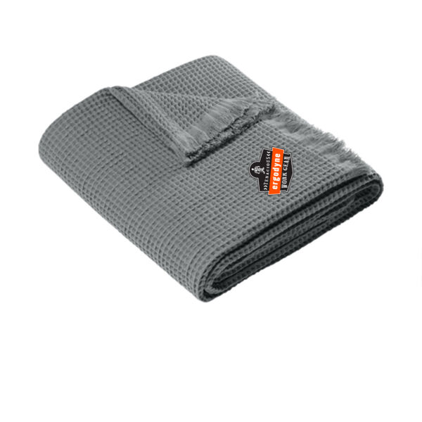 Port Authority® Waffle Throw - Embroidered Logo Thumbnail
