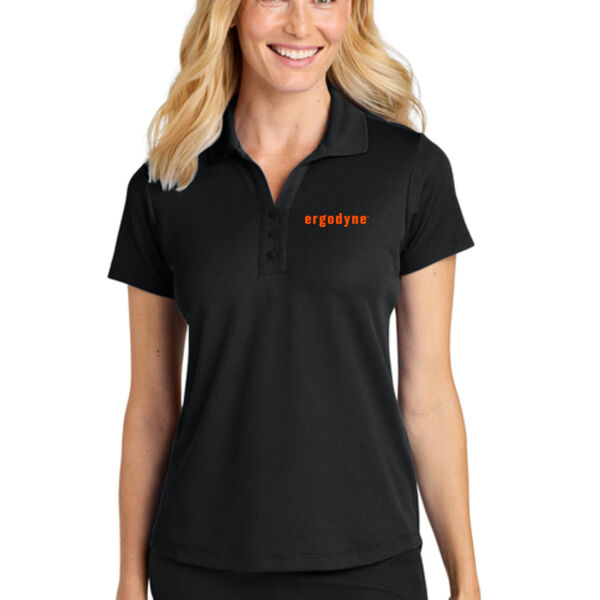 Port Authority® Women's Plaited Pique Polo - Embroidered Logo Thumbnail