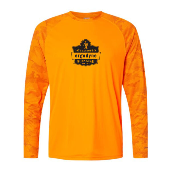 Paragon - Unisex Cayman Performance Camo Colorblocked Long Sleeve T-Shirt - Printed Logo Thumbnail
