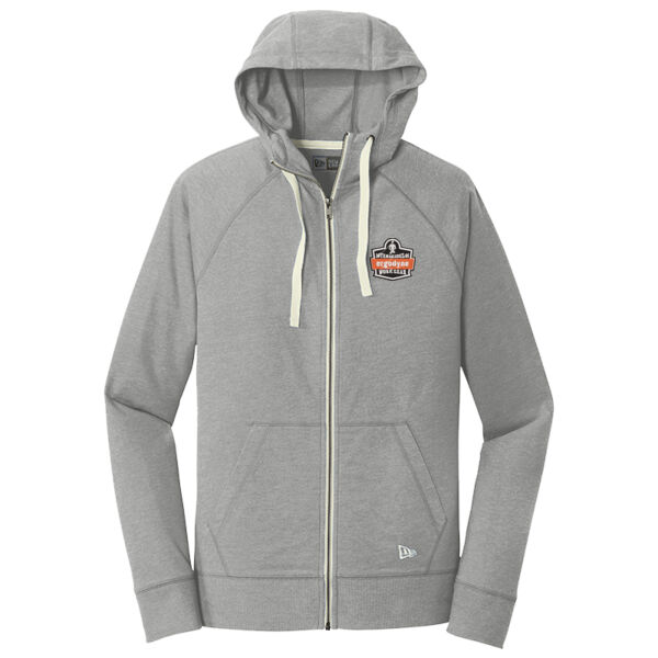 New Era® Sueded Cotton Blend Full-Zip Hoodie - Embroidered Logo Thumbnail