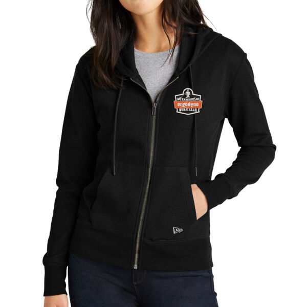 New Era® Ladies Thermal Full-Zip Hoodie - Embroidered Logo Thumbnail