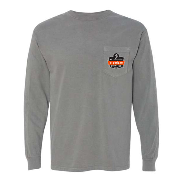 Comfort Colors - Garment-Dyed Heavyweight Long Sleeve Pocket T-Shirt - Printed Logo Thumbnail