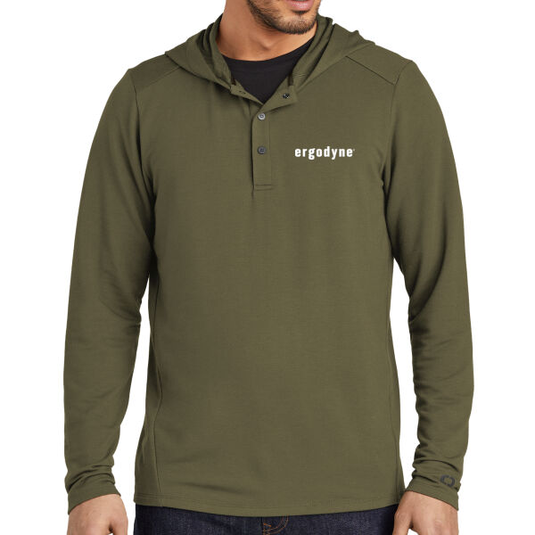 OGIO® Luuma Flex Hooded Henley - Printed Logo Thumbnail