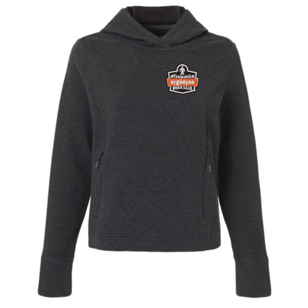 North End - Women's Spirit Textured Hooded Pullover - Embroidered Logo Thumbnail