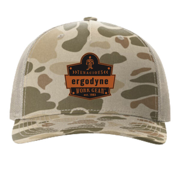 Richardson Printed Five-Panel Trucker - Faux Leather Patch Thumbnail
